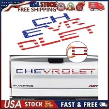 Tailgate Insert Letters Compatible with 2019-2023 For Che-vy Silve-rado Flag S-2 picture