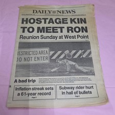 1981 NY Daily News Iran Hostages Reagan West Point Super Bowl XV picture