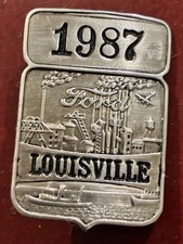 Ford Louisville 1987 Original Silver Advertising Badge Pin - Automobiles picture