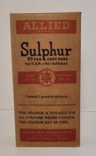 Vintage Allied Drugs Sulphur Box Chattanooga Tennessee NOS Patten Food   picture