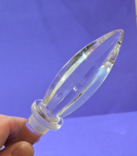 Vintage Ground Decanter Bottle Stopper Liquor Clear Glass Lid Top Replacement picture