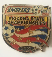 2002 Snickers US Youth Soccer Arizona State Championships Pin Pinback picture