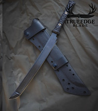 Custom HandForged Short Sword D2 Steel Full Tang Survival Blade GiftFor Him,Her. picture