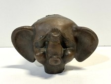 Antique Vintage Copper Elephant Mold Sculpture Stamped picture