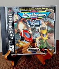 Micro Machines V3 (Sony PlayStation 1, 1997) CIB Complete But Disc NOT WORKING picture