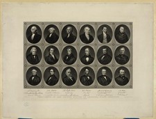 Photo:United States Presidents Portraits c1876 1st Century Engraving picture
