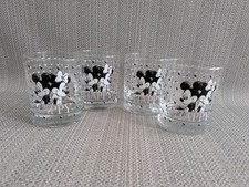 Disney Asda Mickey Mouse & Minnie Mouse Just Be Happy Glass Tumbler Set Of 4 picture