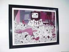 Disney's 101 Dalmatians Poster FRAMED Watching TV picture