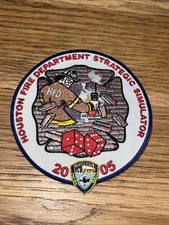 Vintage Obsolete Houston Fire Dept Patch Strategic Simulator 2005 picture