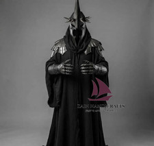 ZAIN Ringwraith Outfit W/Helmet Gauntlets &Cloak Nazgul horror Halloween Costume picture