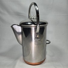 Vintage REVERE WARE Pre 1968 Copper Bottom 14 Cup Percolator Double Ring USA picture