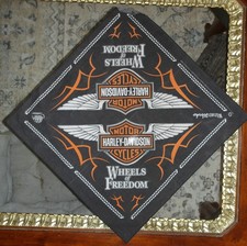 Harley Davidson Wheels of Freedom Biker Rider Skull cap, Dew Rag, Scarf, Bandana picture