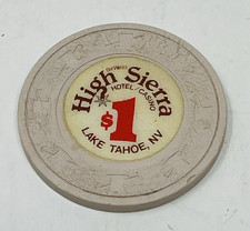 High Sierra Casino Lake Tahoe Nevada $1 Chip 1980s 1990s Collectible  picture