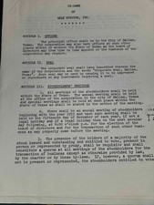 1951 - Gale Arthurs Inc- By Laws- Legal Law Ephemera- Primary Source picture
