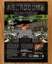Necrodome SSI Mindscape PS  - Video Game Print Ads Poster Promo Art 1996 picture