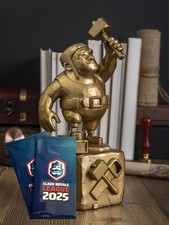 Clash of Clans 10th Anniversary Builder Statue - New in box + 2 Bonus CRL Packs picture