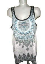 NWT $46.99  HARLEY-DAVIDSON Womens Sz XL, Kaleidoscope Tank Rhinestones Graphics picture