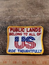 Vintage Public Lands Belong To All Of Us Sew On Patch picture