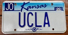 NICE, 2000 KANSAS, VERY UNIQUE UCLA VANITY LICENSE PLATE ON A SIMPLE KANSAS BASE picture