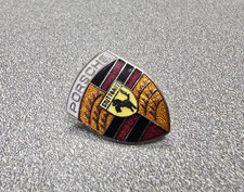 VERY NICE USED VINTAGE PORSCHE CREST HAT PIN TIE TAC LAPEL PIN 26X18mm picture