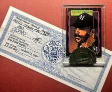 1993 SKYBOX DENYS COWAN PROMO TRADING CARD #80 (NM) SIGNED by DENYS COWAN  * picture