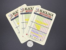 Blackjack Strategy Cards 3 Pack Large Easy Read Basic Strategy Casino Guide picture