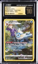 2022 POKEMON BRILLIANT STARS TRAINER GALLERY, HOLO VAPOREON CGC 10 PRISTINE picture