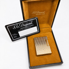 ST Dupont Ligne 1 Small Diamond Head Gold Plated Lighter Box And Papers Serviced picture