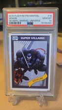 2015 Marvel Fleer Retro 1990 Impel Marvel Universe Venom #18 PSA 10 picture