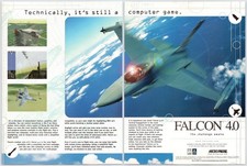 Falcon 4.0 - PC Combat Flight Sim - Original Ad - MicroProse Promo Art 1999 picture