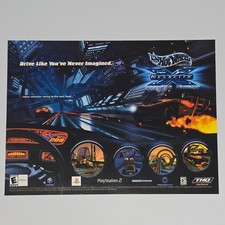 Hot Wheels Velocity X PlayStation 2 PS2 GameCube Authentic Magazine Ad picture