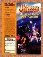 1994 Ultima Britannia Manor Contest Original Advertisement / Retro Promo v1 picture