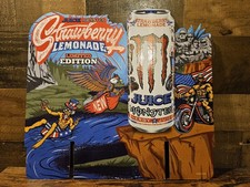 Monster Energy Drink Strawberry Lemonade Flavor LTO Signage USA picture