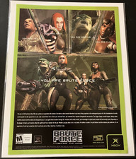 Brute Force on Microsoft Xbox - Vintage Gaming Print Ad / Poster / Wall Art MINT picture