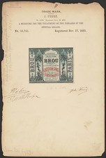 Photo:J. Ferr� Brou Trademark Registration Medicine Genital Organs 1883 picture