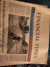 The Financial Times Friday 28 August 2026 picture