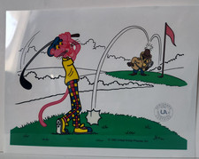1992 SERIGRAPH CEL ANIMATION PINK PANTHER PINK GOLF PINK LINKS FRIZ FRELENG picture