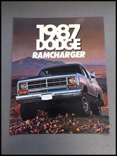 1987 Dodge Ramcharger Vintage Car Sales Brochure Catalog picture