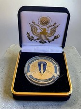 US ARMY Home Of The Infantry Fort Benning GA Challenge Coin in Velvet Case ·NEW· picture