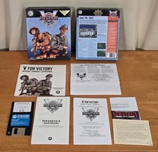 V For Victory D-Day Normandy Gold Juno Sword IBM PC Big Box Game Complete CIB picture