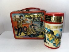 1973 Aladdin TV Series Emergency Metal Lunchbox Lunch Box with Thermos picture