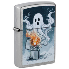 Zippo Lighter with Spooky Ghost in Flames From Zippo Lighter, 47436, New In Box picture