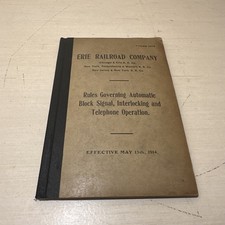 MAY 1914 ERIE Railroad company booklet original Form 3876 picture