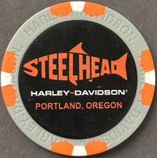 Harley Davidson Wide Print Poker Chip from Steelhead HD in Portland, Oregon NEW picture