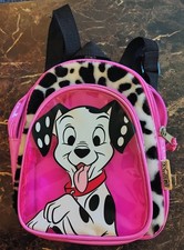 Vintage Disney Kids Mini Backpack 102 Dalmatians Pink And Faux Fur Spots picture