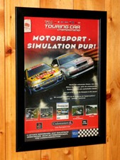 1997 TOCA Touring Car Championship Rare Small Poster Vintage Ad Page Framed PS1 picture