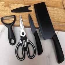 Premium 4 Piece Kitchen Knife , Chef Knife, Fruit Knife, Paring Knife & Scissors picture