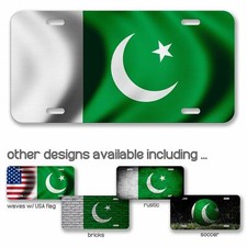 High Grade Aluminum License Plate - Flag of Pakistan (Pakistani) - Many Options picture