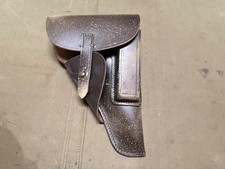 WWII GERMAN WALTHER P38 SOFT SHELL PISTOL HOLSTER- AGED WEATHERED FOR FILM USE picture