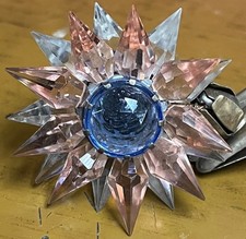 RARE 1930's Double Row MATCHLESS STAR Light - clear-pink-blue 700 Size picture